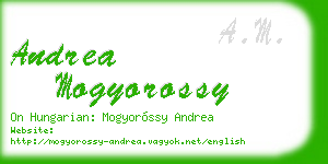 andrea mogyorossy business card