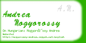 andrea mogyorossy business card